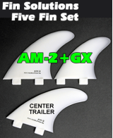 Fin Solutions AM-2 + GX w/FCS Twin Tab Base - Five Fin Set