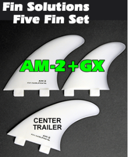 Fin Solutions AM-2 + GX w/FCS Twin Tab Base - Five Fin Set
