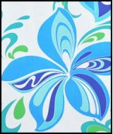 Hawaiian Surfboard Fabric Inlay - BLUE AA (By Foot)