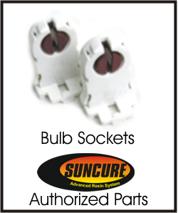 SunCure PARTS:  Bi-Pin Sockets pair- For 100 watt Tanning Bulbs -