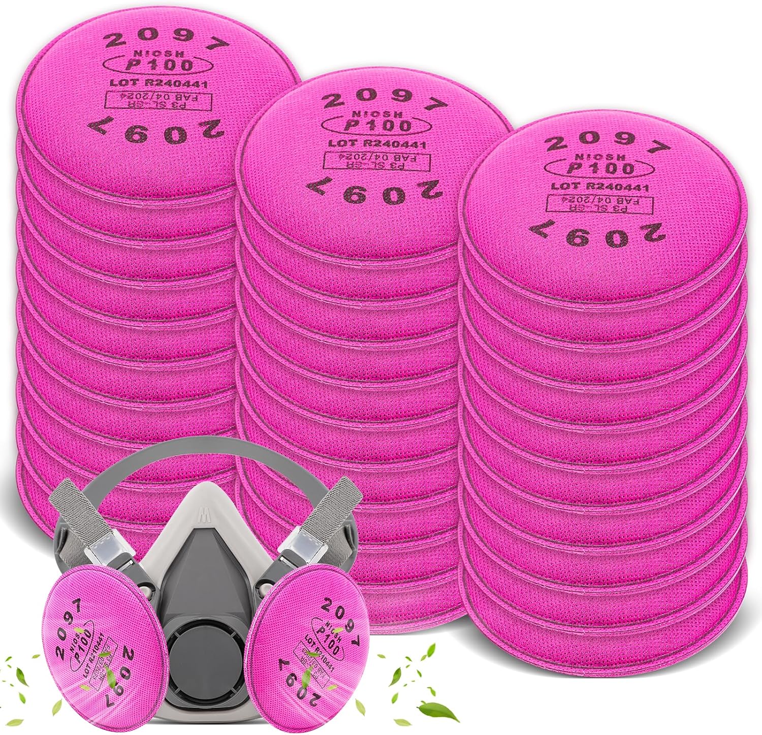 2097 Pink Particulate Filter (pair)