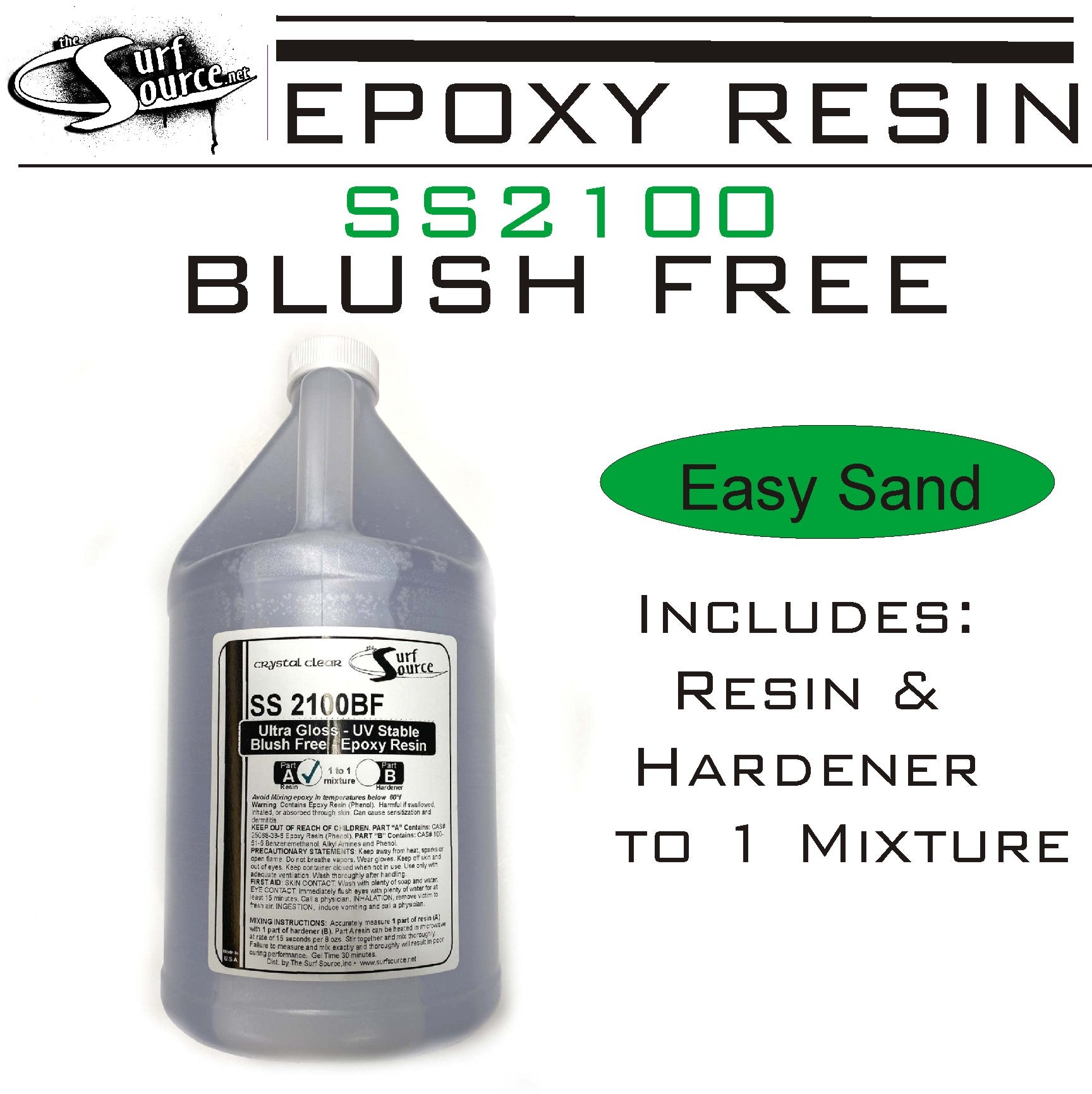 SS2100BF "Blush Free" Epoxy Resin Set
