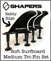 Shapers - Soft Top Surfboard Tri Fin Set