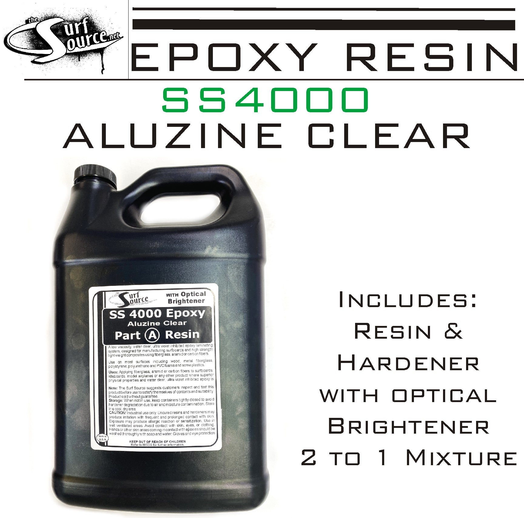 SS4000 “Aluzine Clear” Epoxy Resin and Hardener