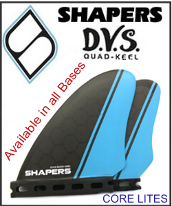 Shapers Glass/Foam DVS Keel Quad Keel Fin Set