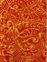 Hawaiian Surfboard Fabric Inlay - Orange AA