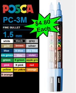UNI-POSCA PC-3M Fine Bullet Tip Paint pen